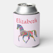 ピンクの魔法とカラフルの虹の馬 缶クーラー (缶裏面)