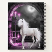 ピンクの魔法のユニコーン ノートブック (裏面)
