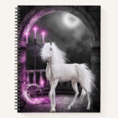 ピンクの魔法のユニコーン ノートブック (正面)