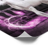 ピンクの魔法のユニコーン ポスター (角)