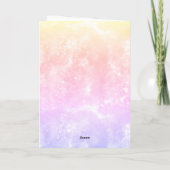 ピンクの魔法の妖精の最初の誕生日カード カード (裏面)