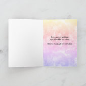 ピンクの魔法の妖精の最初の誕生日カード カード (内部)