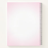 ピンクの魔法の虹の一角パーソナライズされた星 ノートブック (裏面)