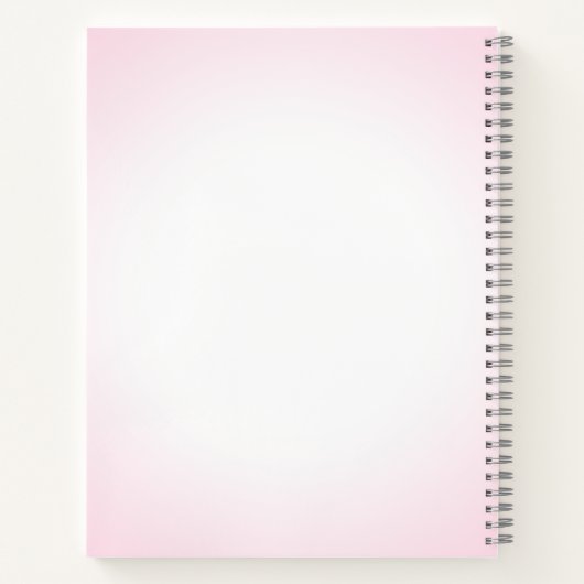 ピンクの魔法の虹の一角パーソナライズされた星 ノートブック (裏面)