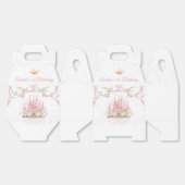 ピンクの魔法プリンセス城誕生日お気に入りボックス フェイバーボックス (見開き)