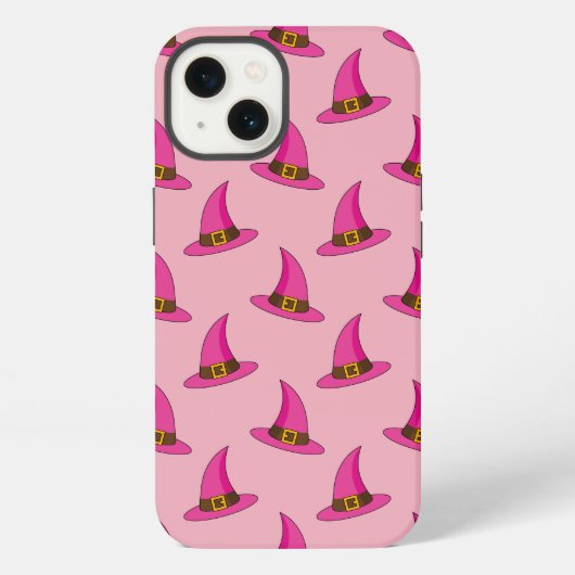 ピンクの魔法使い帽子 iPhoneケース (裏面)