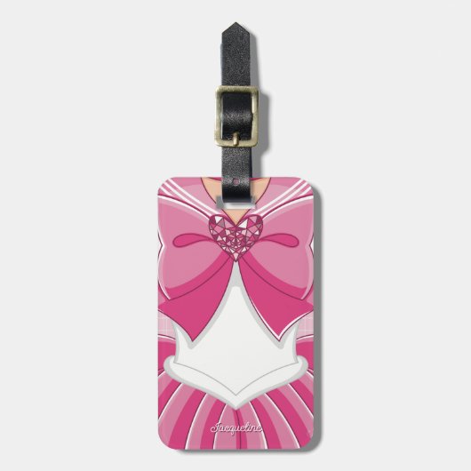 ピンクの魔法少女 ラゲッジタグ (正面縦)