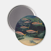 ピンクの魚のショール水中写真 マグネット (正面/裏面)