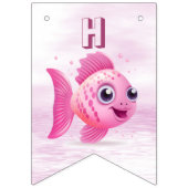 ピンクの魚のバンティング国旗 バンティングフラッグ (第2の旗)