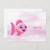 ピンクの魚のポストカード ポストカード (正面/裏面)