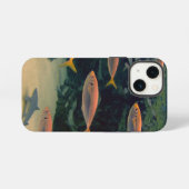 ピンクの魚の群れ iPhoneケース (裏面横)