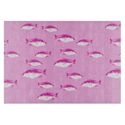 ピンクの魚 カッティングボード (正面)