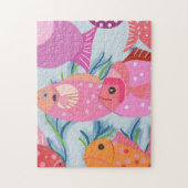 ピンクの魚 ジグソーパズル (縦)