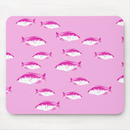 ピンクの魚 マウスパッド (正面)