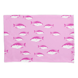 ピンクの魚 枕カバー