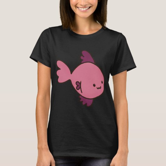 ピンクの魚 Tシャツ (正面)