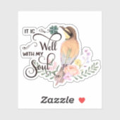 ピンクの鳥が多い シール (シート)