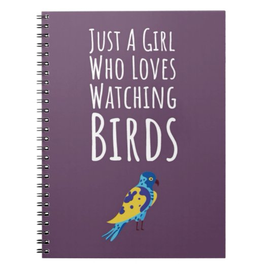 ピンクの鳥のギフト 赤ちゃんの女の子へ 子供向け 鳥 ノートブック (正面)