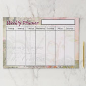 ピンクの鳥の毎週のプランナーシート ペーパーパッド (インサイチュ)