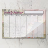 ピンクの鳥の毎週のプランナーシート ペーパーパッド (折り畳み)