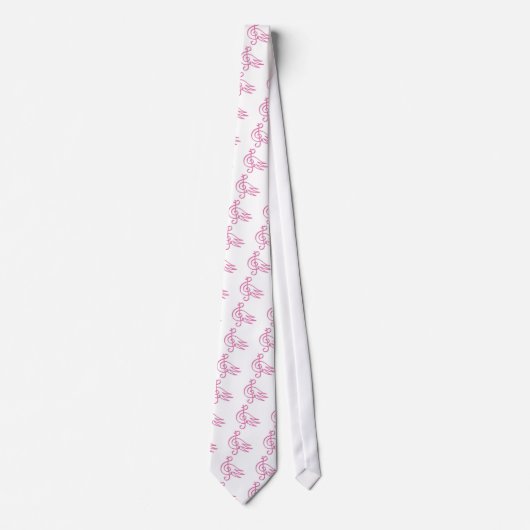 ピンクの鳥の音楽 ネクタイ (正面)