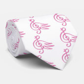 ピンクの鳥の音楽 ネクタイ (ロール)