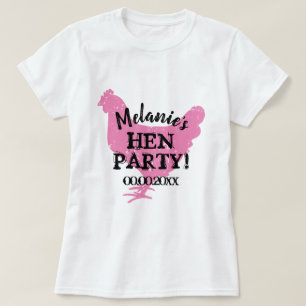 ピンクの鶏パーティーシャツとヴィンテージチキンロゴ Tシャツ
