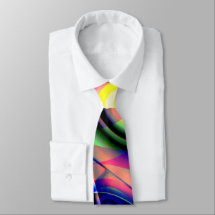 ピンクの黄色いスパイラル幽霊に凸型のツイスト青 ネクタイ