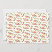 ピンクの黄色い花の女の子写真誕生のお知らせ 案内状 (裏面)