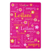 ピンクの黄色のグラフィックカスタムフラワーの女の子レイラニ ミニクリップボード (裏面)