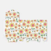 ピンクの黄色のデイジー花の春子供のドードル フェイバーボックス (折り畳みなし)