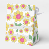 ピンクの黄色のデイジー花の春子供のドードル フェイバーボックス (裏面サイド)