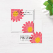 ピンクの黄色の花カーシブイヤリングディスプレイカード (デスク)