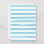 ピンクの黄色の青い花フレーム赤ちゃんシャワー 招待状 (裏面)