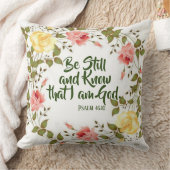 ピンクの黄色バラの花の聖なる書物、経典の引用文 クッション (ブランケット)