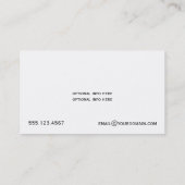 ピンクの黒いシマウマのピンクのダイヤモンドの華美な銀Sw 名刺 (裏面)