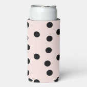 ピンクの黒いドット スリム缶クーラー (Seltzer正面)