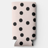 ピンクの黒いドット スリム缶クーラー (裏面)