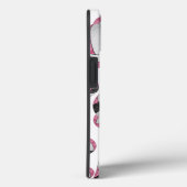 ピンクの黒いバレーボール柄の女の子スポーツギフト Case-Mate iPhoneケース (裏面 / 右)