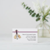 ピンクの黒いベーキングの名刺 名刺 (スタンド正面)