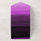 ピンクの黒いミニマル水モダン結婚色 オールインワン招待状 (外側)