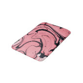 ピンクの黒い大理石の手を描く バスマット (アングル)