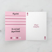 ピンクの黒い娘素晴らしの写真の誕生日 カード (内部)