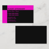 ピンクの黒い搭乗員の名刺 名刺 (正面/裏面)