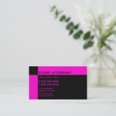 ピンクの黒い搭乗員の名刺 名刺 (スタンド正面)