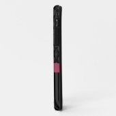 ピンクの黒い灰色のダマスク織のストライプなiPhone 5の場合 Case-Mate iPhoneケース (裏面/左)