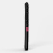 ピンクの黒い灰色のダマスク織のストライプなiPhone 5の場合 Case-Mate iPhoneケース (裏面/右)