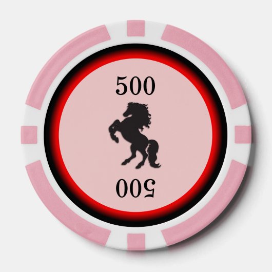 ピンクの黒い種馬 ポーカーチップ (正面)