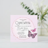 ピンクの黒い蝶スターズモダンキンセアニラ 招待状 (スタンド正面)