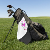 ピンクの黒はモノグラムを主演します ゴルフタオル (グリーン)